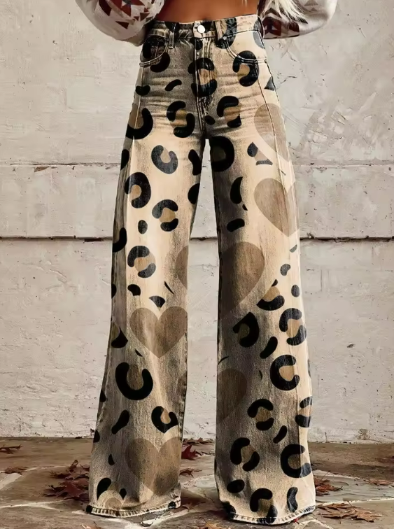 Collins | Vintage-Hose mit Tierprint