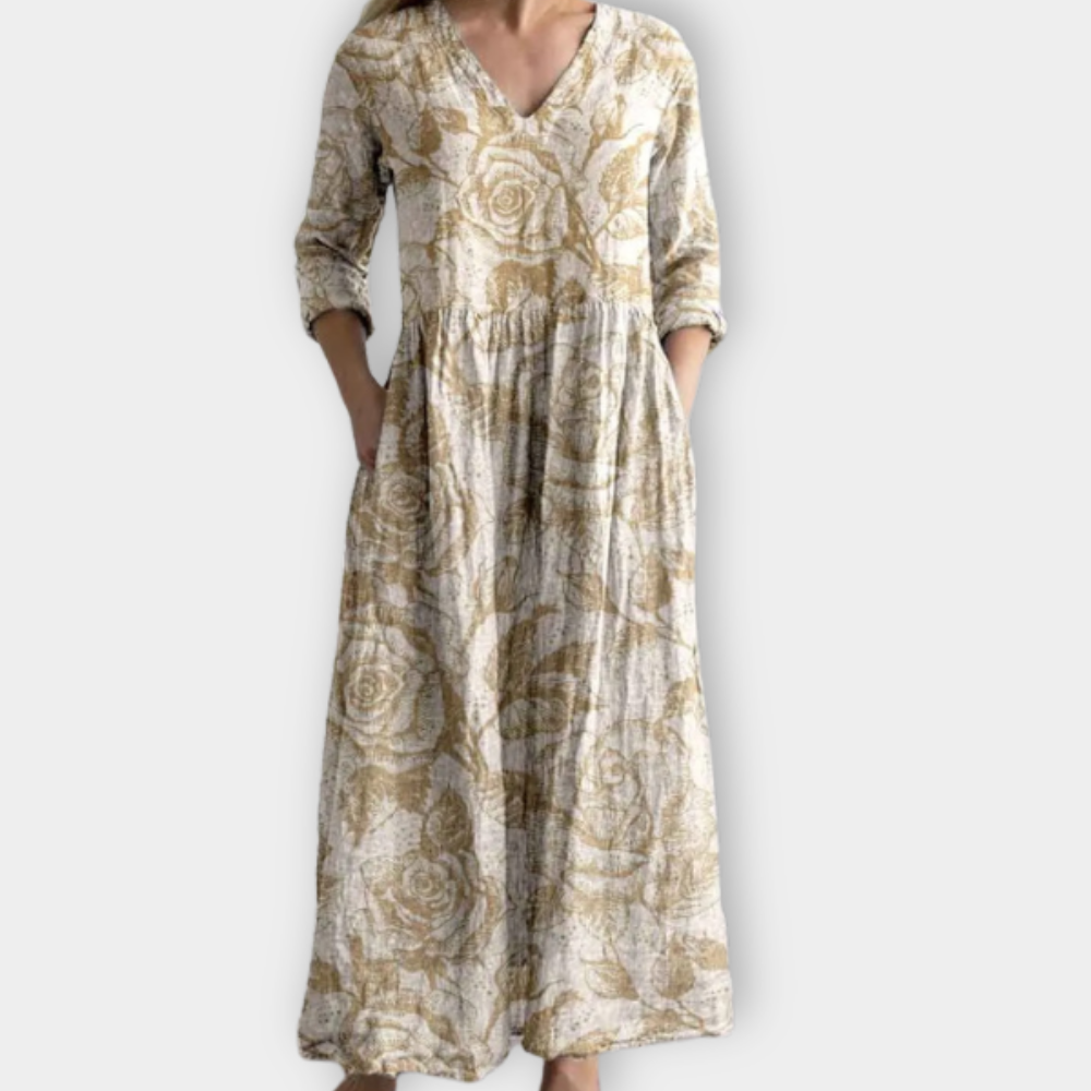 Nida | Boho Maxikleid aus weichem Premiumstoff