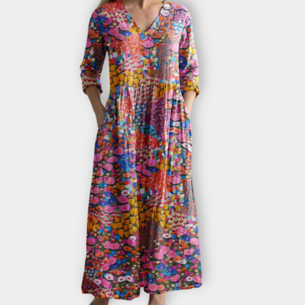 Sofia | Bequemes Boho-Maxikleid