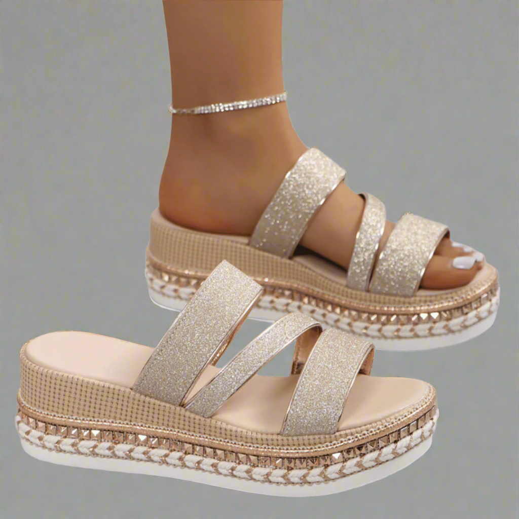 Finleyz | Luxuriöse Komfort-Wedgesandalen aus hochwertigen Materialien