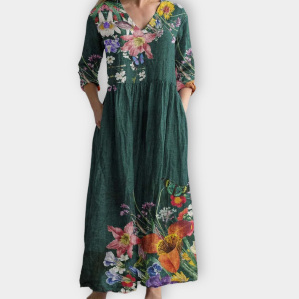 Jonah | Blühendes Midi-Kleid