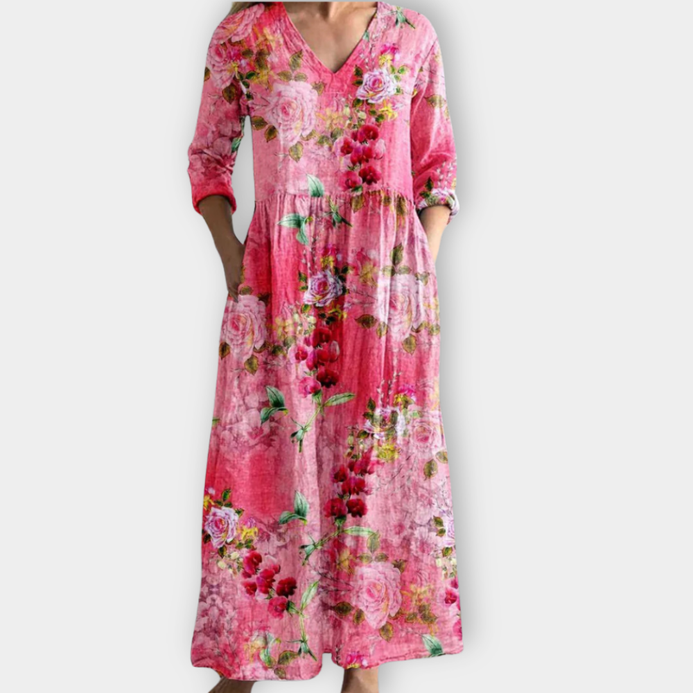 Yonie | Boho Maxikleid aus weichem Premiumstoff