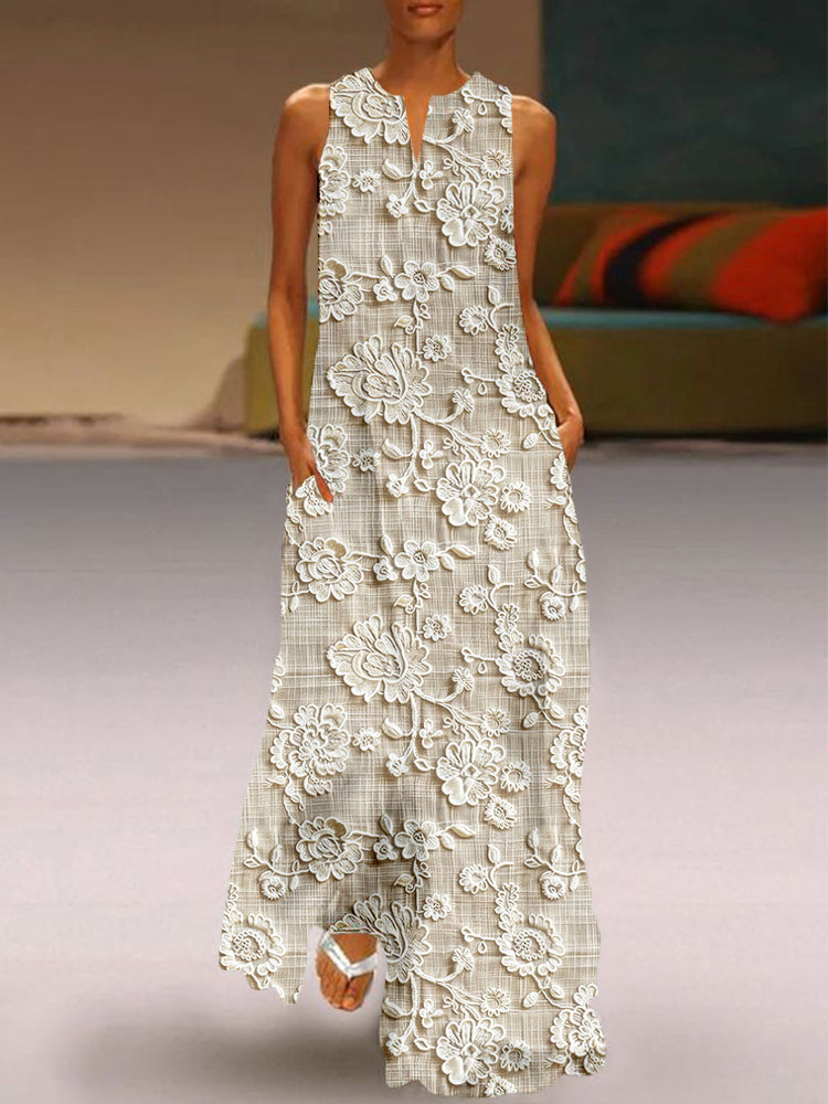 Avery | Spitzenbedrucktes Kleid