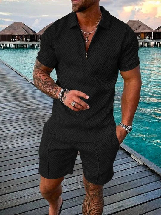 Aljade | Polohemd & Shorts Set