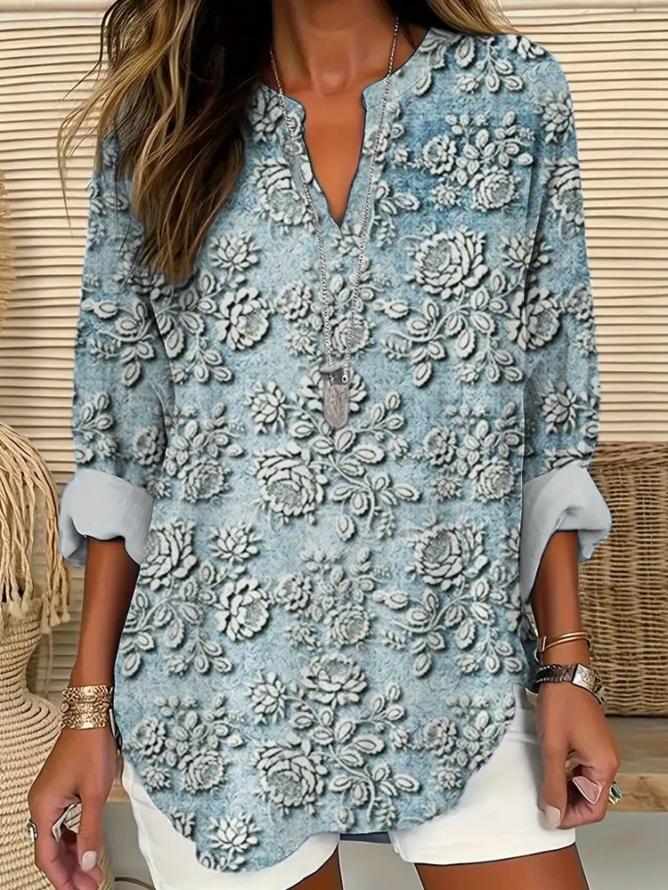 Zelliana | Bluse mit Petal Mist Druck