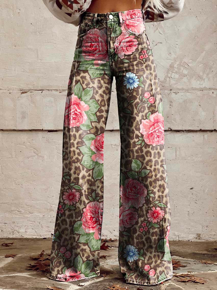 Juliann | Leoparden- und Blumenhose