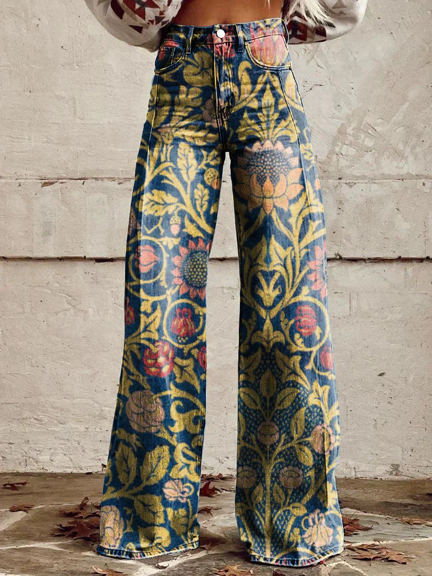 Charlotte | Dunkelblaue Hose mit weitem Bein