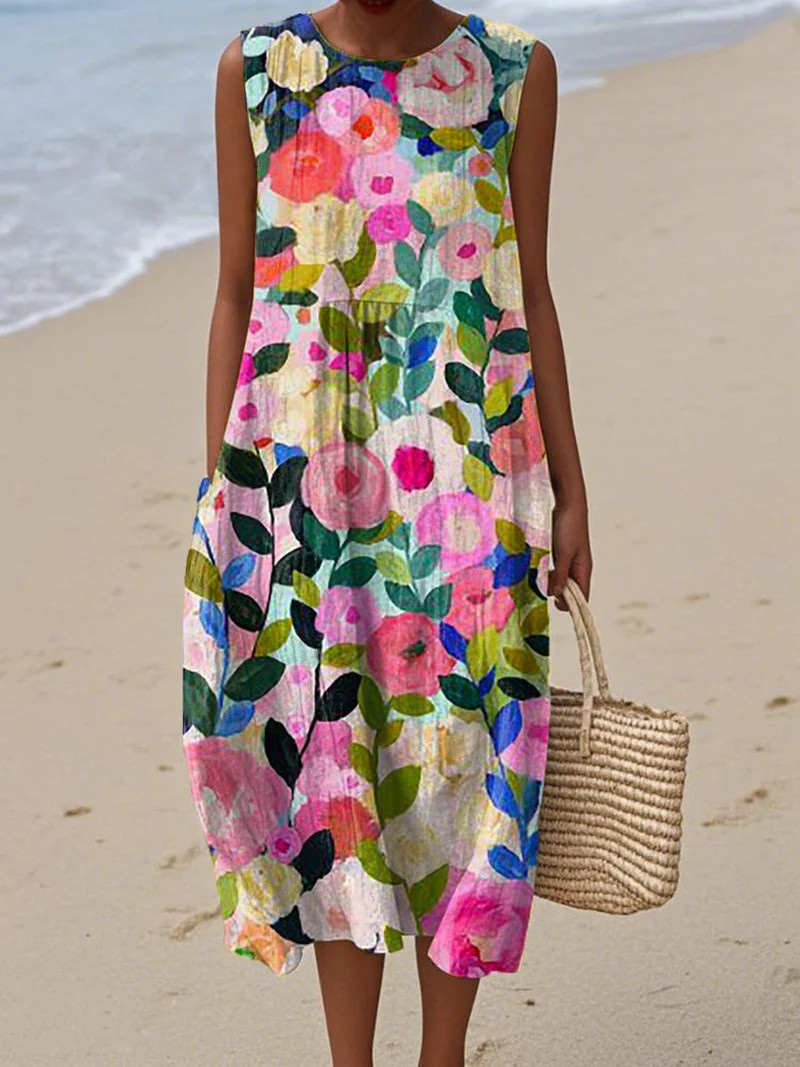 Wina | Künstlerisches Strandkleid