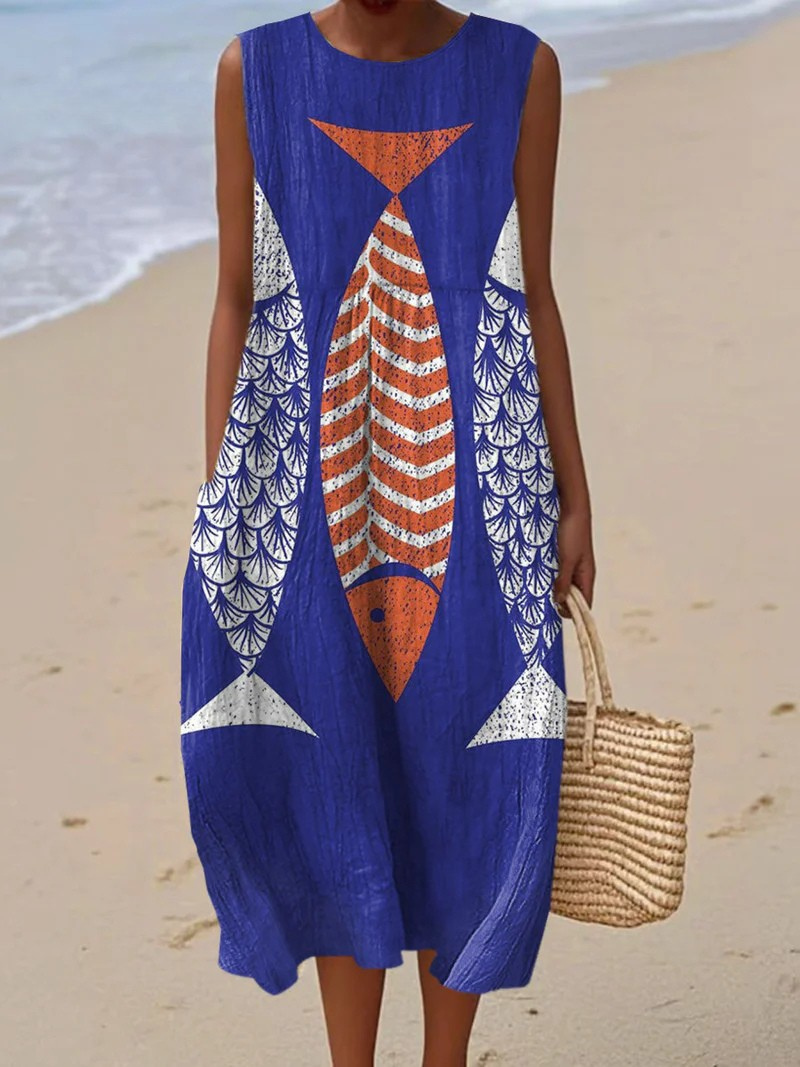 Sina | Künstlerisches Strandkleid