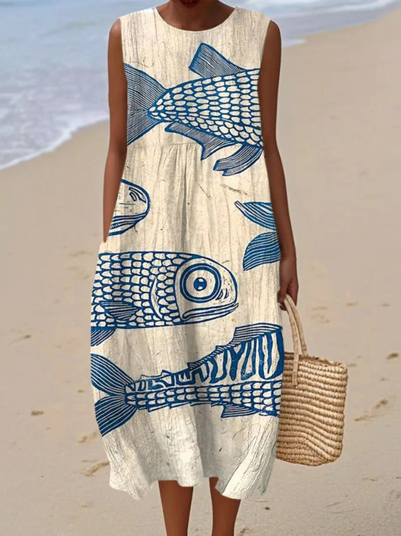 Suset | Künstlerisches Strandkleid