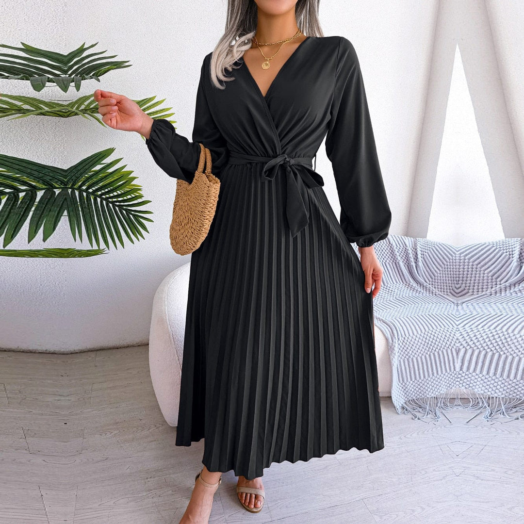Kehlani | Schwarzes elegantes Maxikleid – Festlicher Boho-Stil