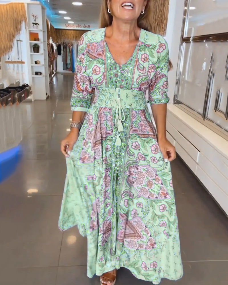 Megan | Elegantes Kleid mit V-Ausschnitt