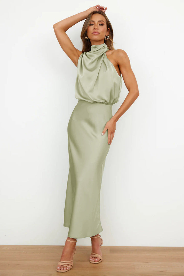 Adelaide | Lang geschnittenes Kleid mit Neckholder
