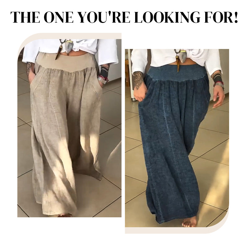 Leana | Elastische Weite-Hosen mit Taschen
