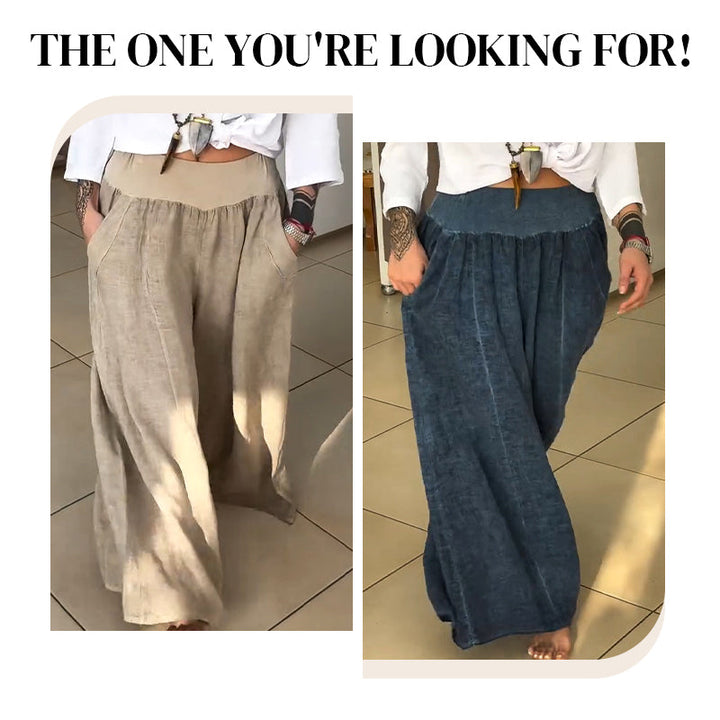 Leana | Elastische Weite-Hosen mit Taschen