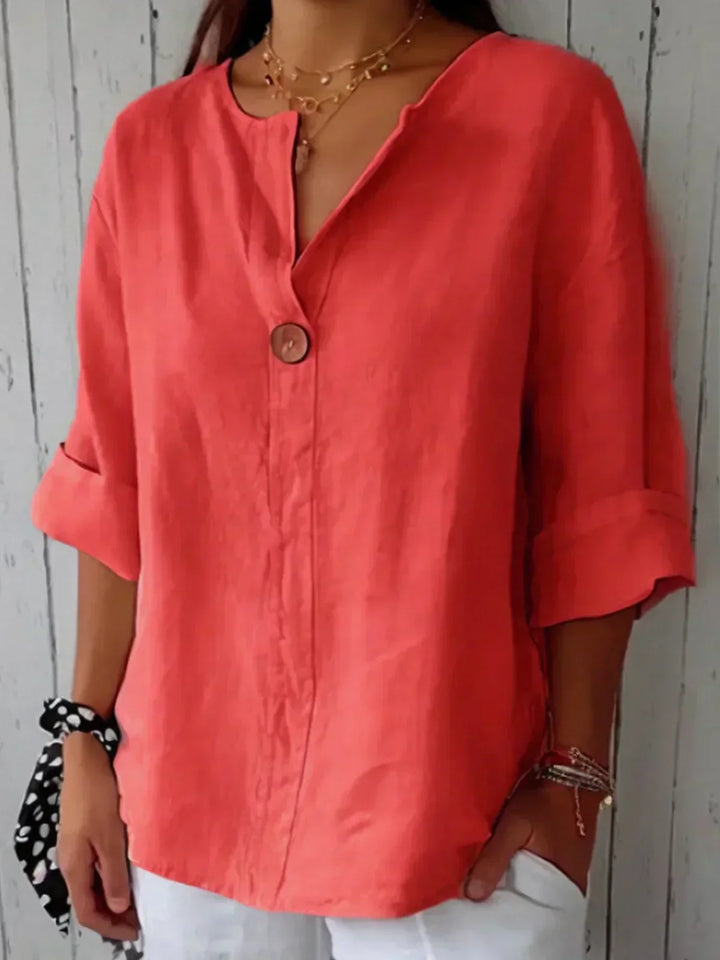 Louise | Lässige Bluse mit V-Ausschnitt