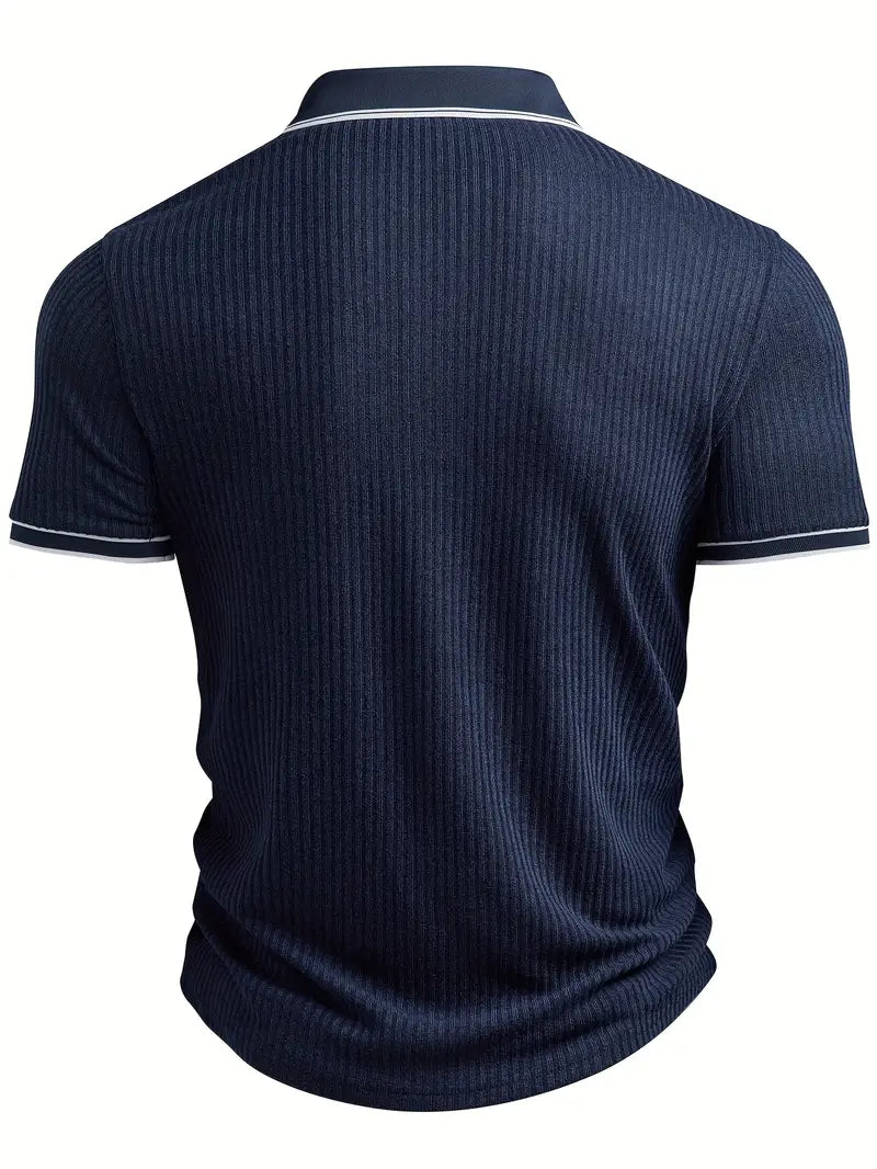 Stephen | Herren-Polohemd mit Rippstrick