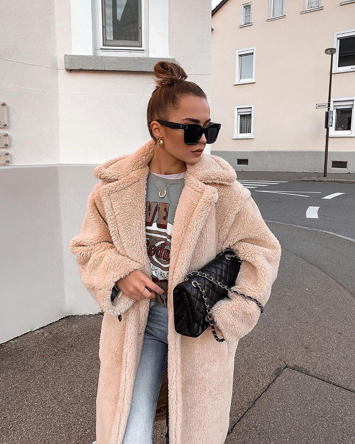 Zoey | Langer Teddymantel