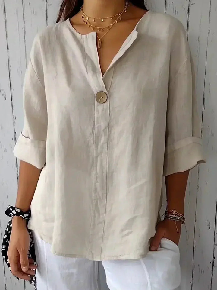 Louise | Lässige Bluse mit V-Ausschnitt