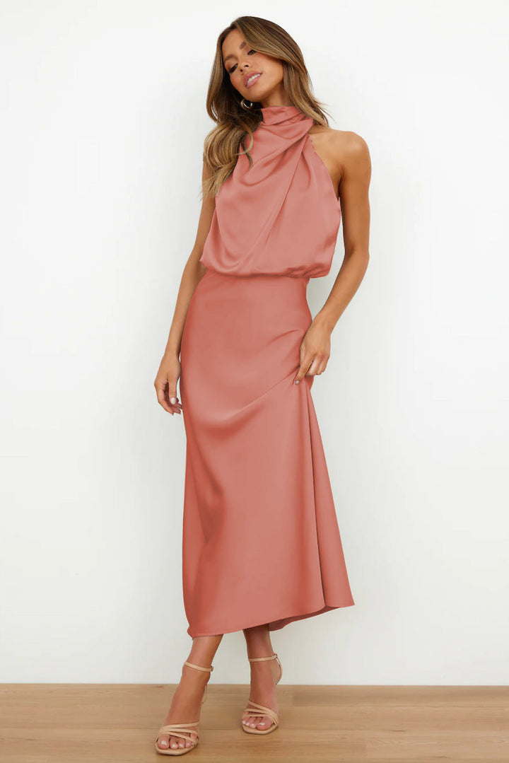 Adelaide | Lang geschnittenes Kleid mit Neckholder