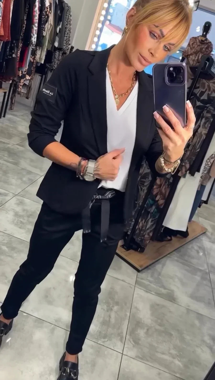 Lena | Moderner Lässiger Chic Blazer-und-Hosen-Set