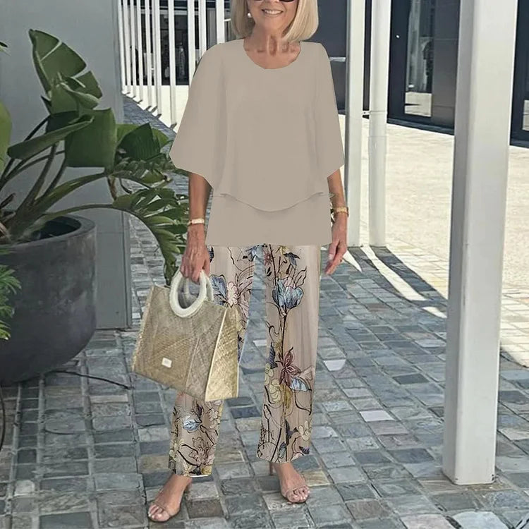 Imani | Trendiges zweiteiliges Set aus Oberteil und Hose