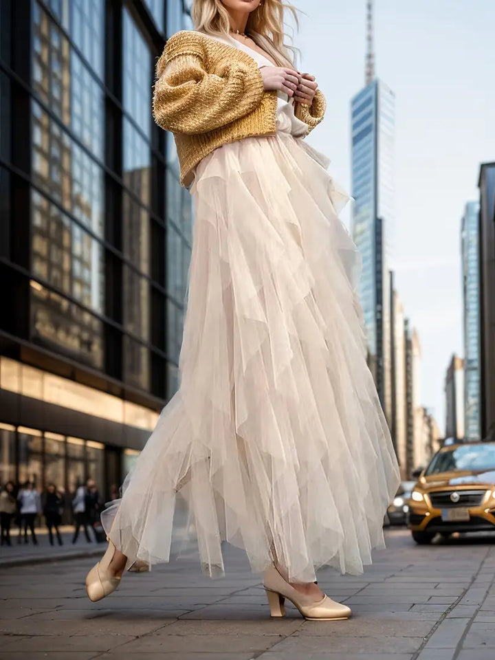 Cecilia | Stilvoller Mesh-Layered Tutu-Rock
