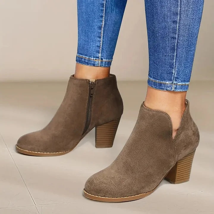 Veronika | Damenstiefel mit dickem Absatz
