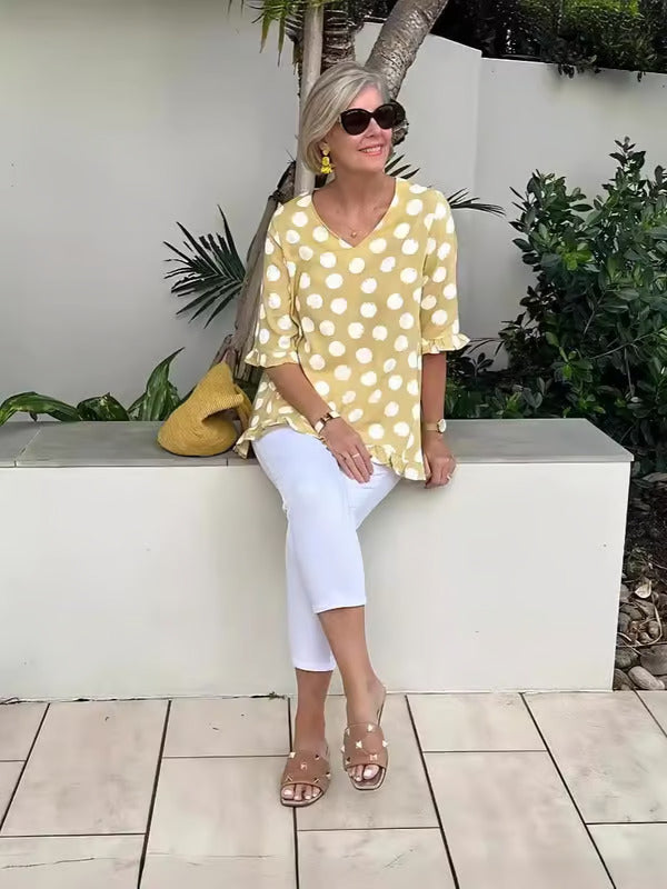 Chissy | Stylische V-Ausschnitt Bluse