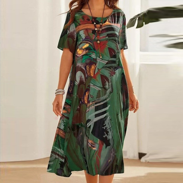 Arian | Bequemes Bedrucktes Kleid