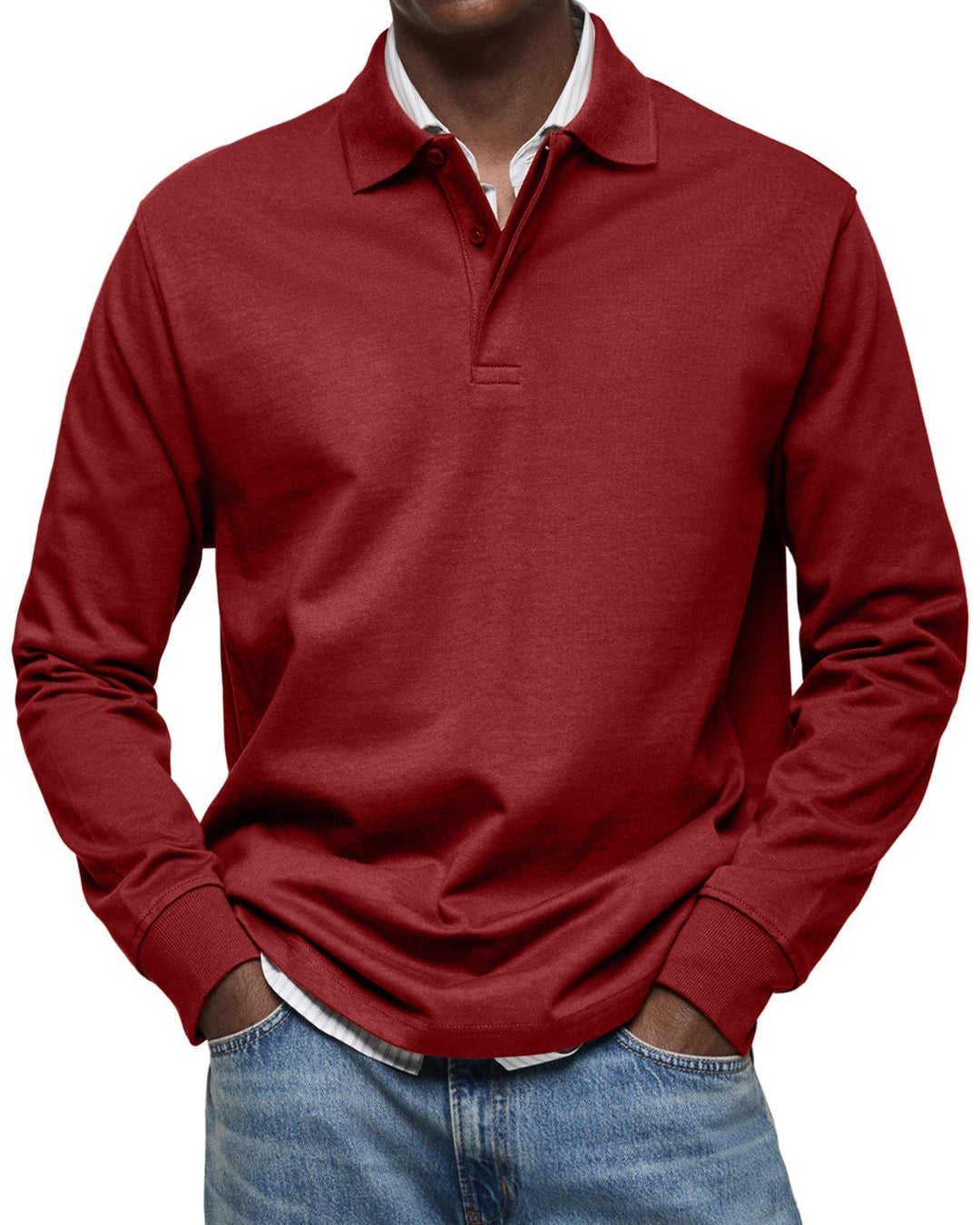 Archer | Modernes Langarm-Poloshirt