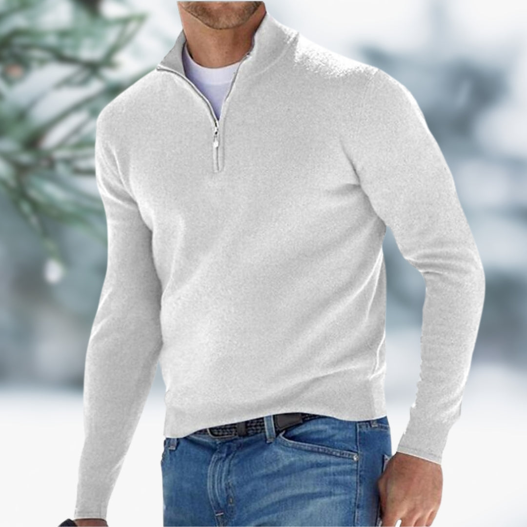 Dash | Feinstrickpullover für Herren mit Viertelreißverschluss