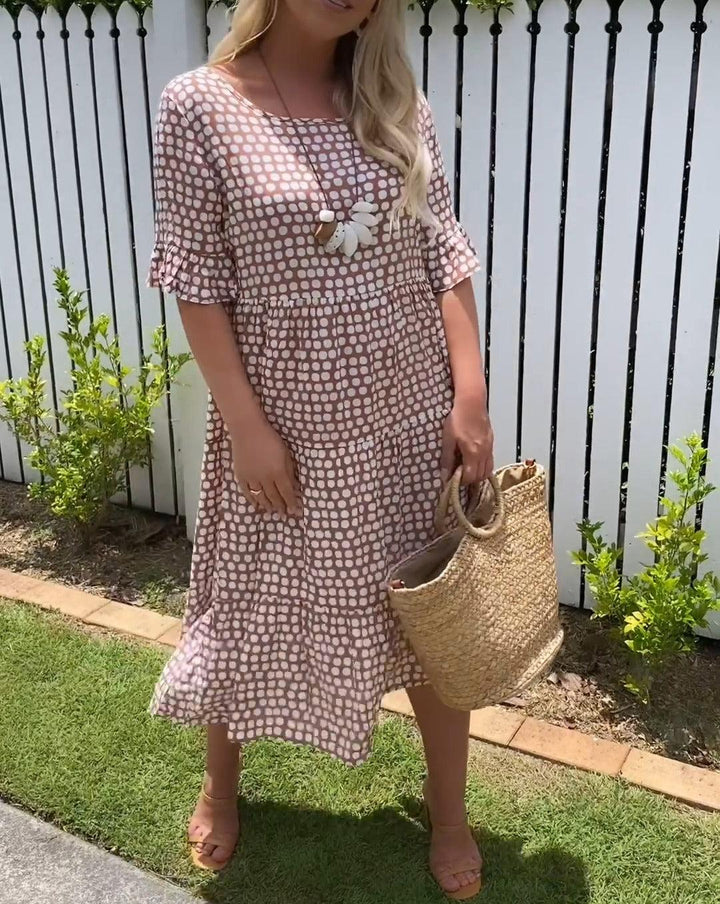 Josephine | Kurzarm-Midi-Kleid