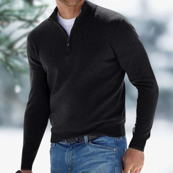 Dash | Feinstrickpullover für Herren mit Viertelreißverschluss