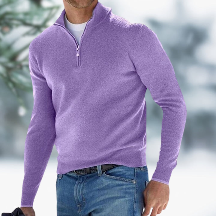 Dash | Feinstrickpullover für Herren mit Viertelreißverschluss