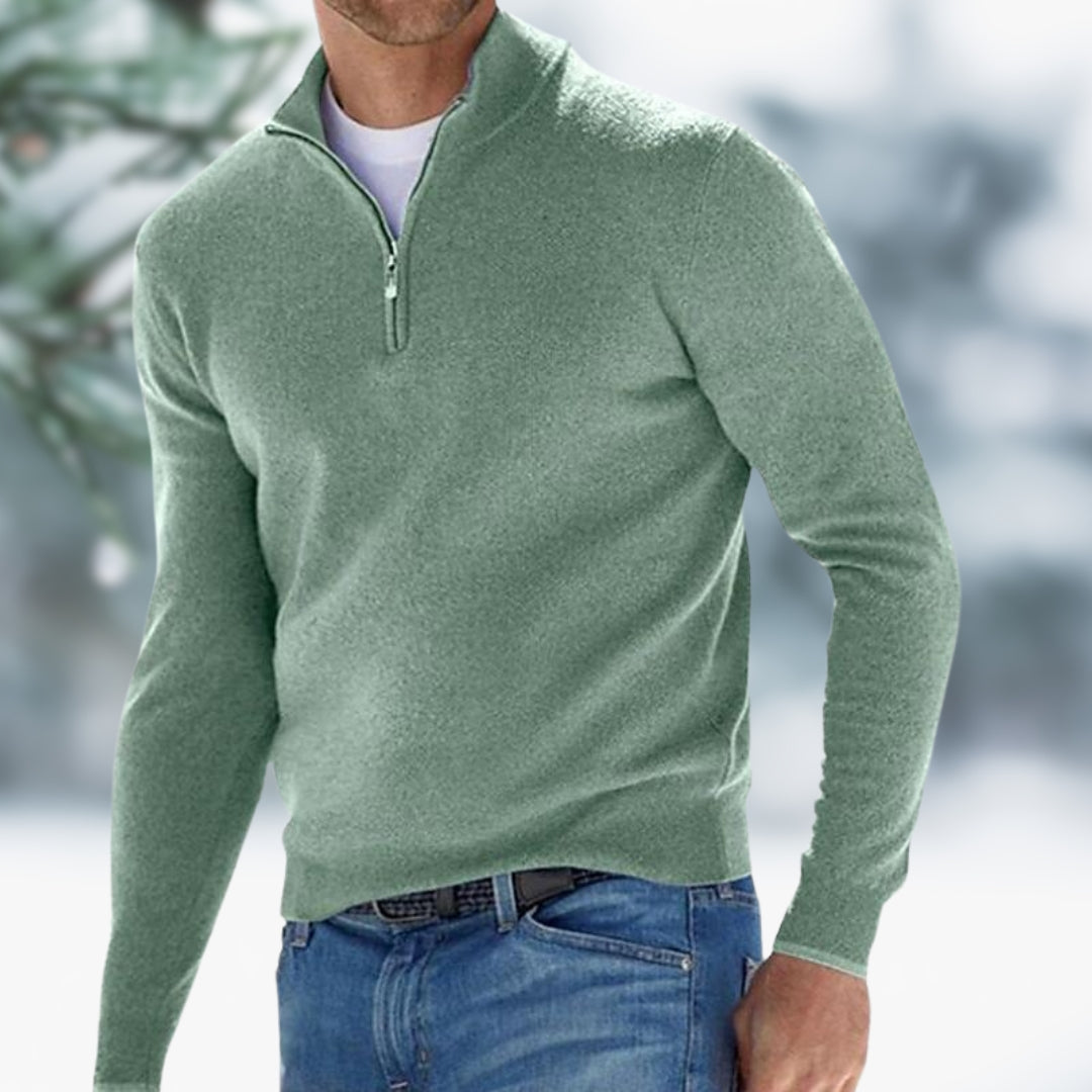 Dash | Feinstrickpullover für Herren mit Viertelreißverschluss