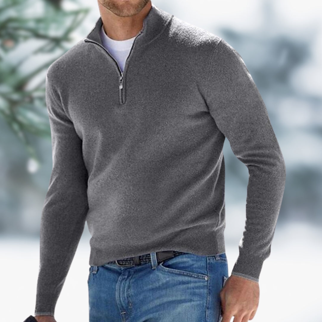 Dash | Feinstrickpullover für Herren mit Viertelreißverschluss