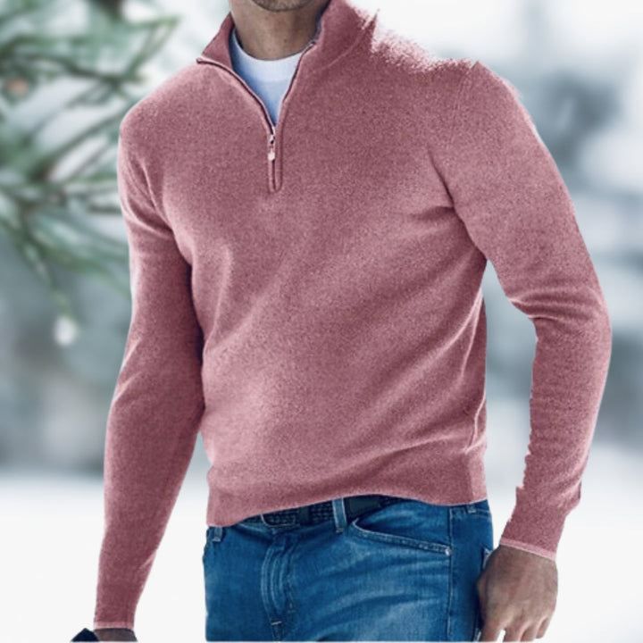 Dash | Feinstrickpullover für Herren mit Viertelreißverschluss