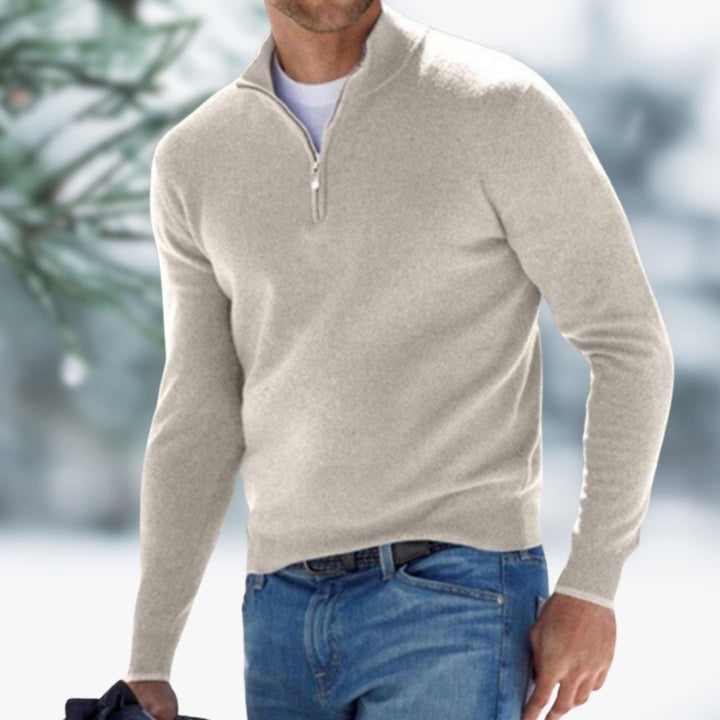 Dash | Feinstrickpullover für Herren mit Viertelreißverschluss