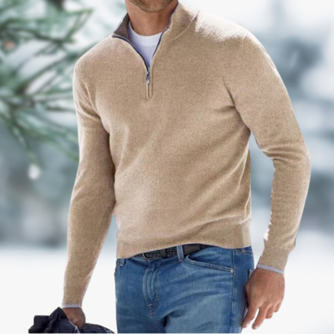 Dash | Feinstrickpullover für Herren mit Viertelreißverschluss