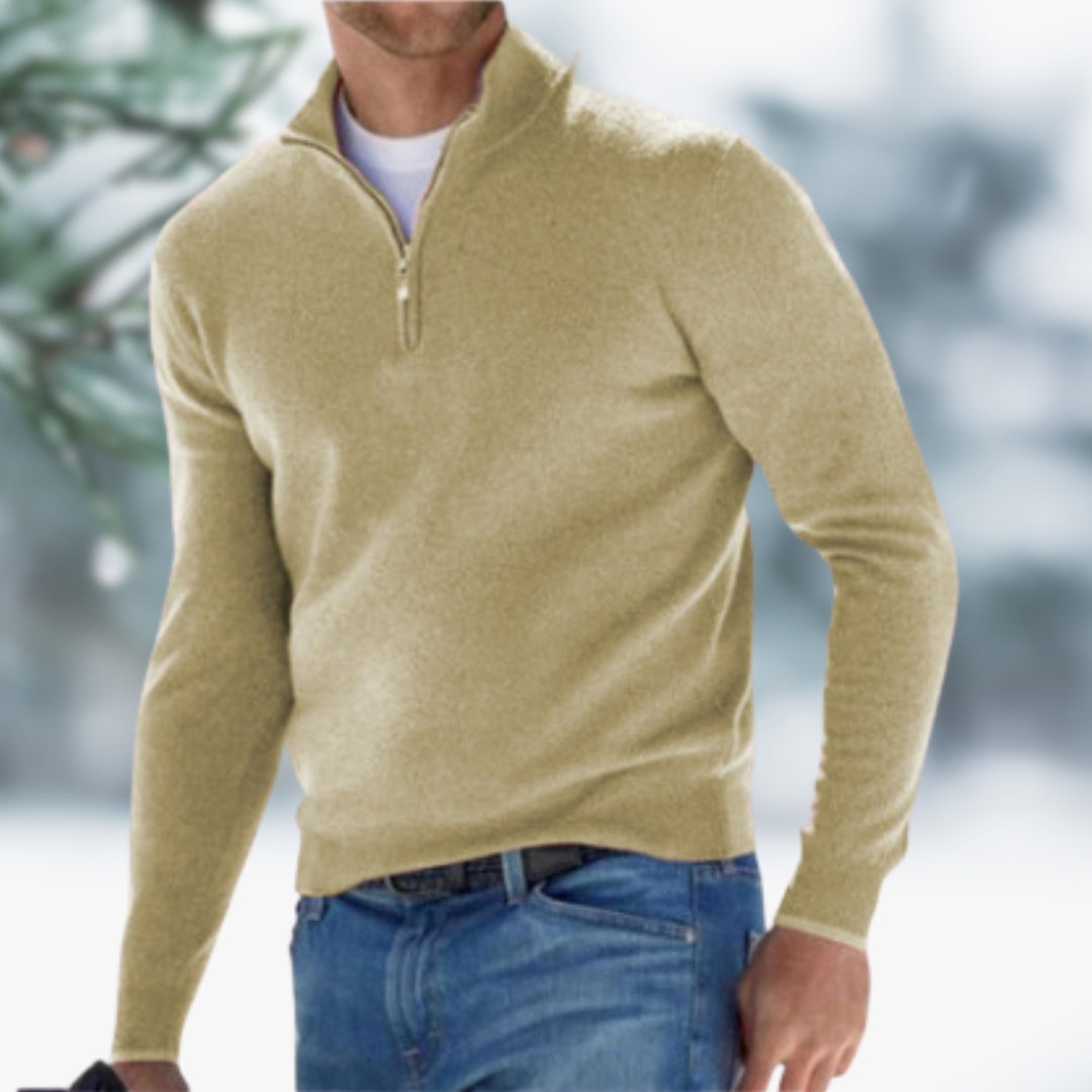Dash | Feinstrickpullover für Herren mit Viertelreißverschluss