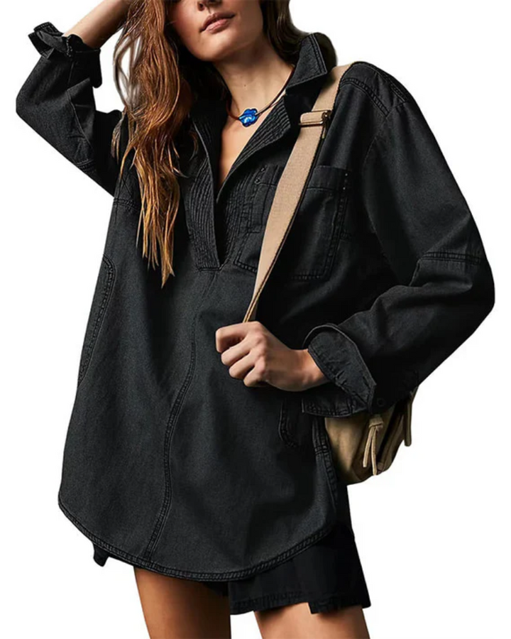 Xenevieve | Oversized Denim Pullover