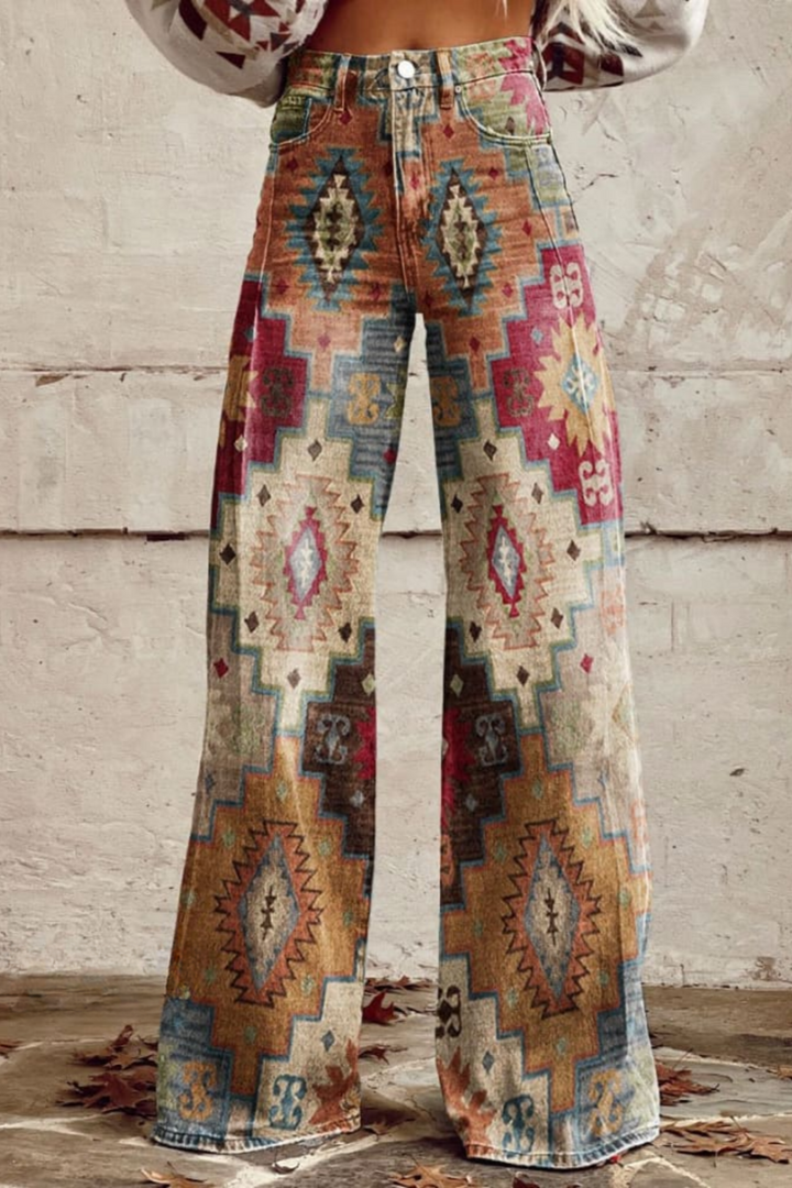 Faye | Boho-Vintage-Blumen-Hose
