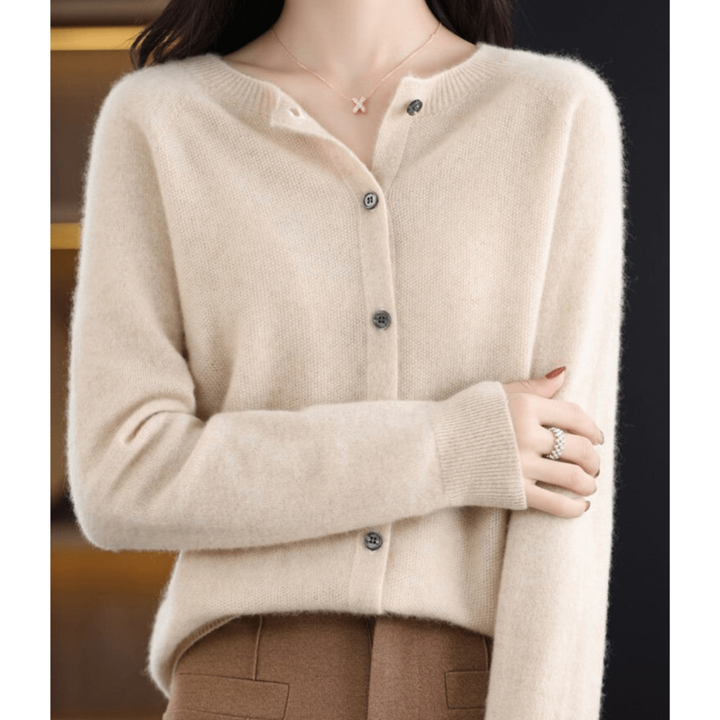 Lisana | Damen Weicher Button Down Strickjacke