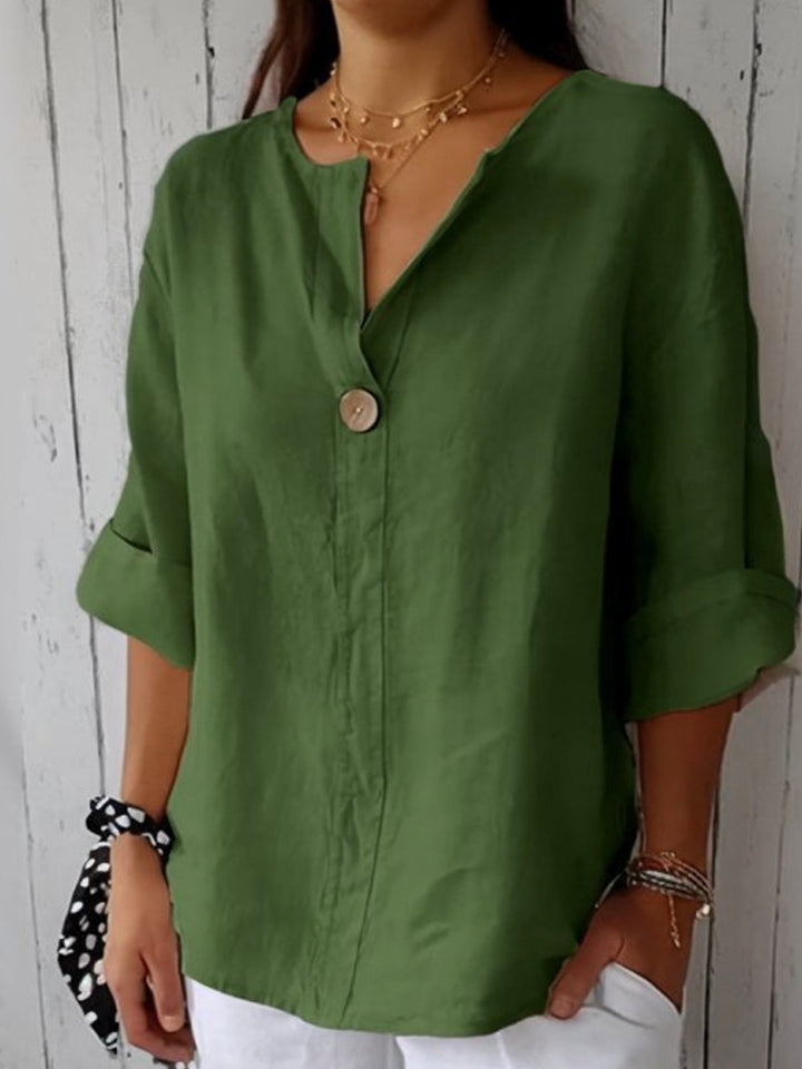 Louise | Lässige Bluse mit V-Ausschnitt