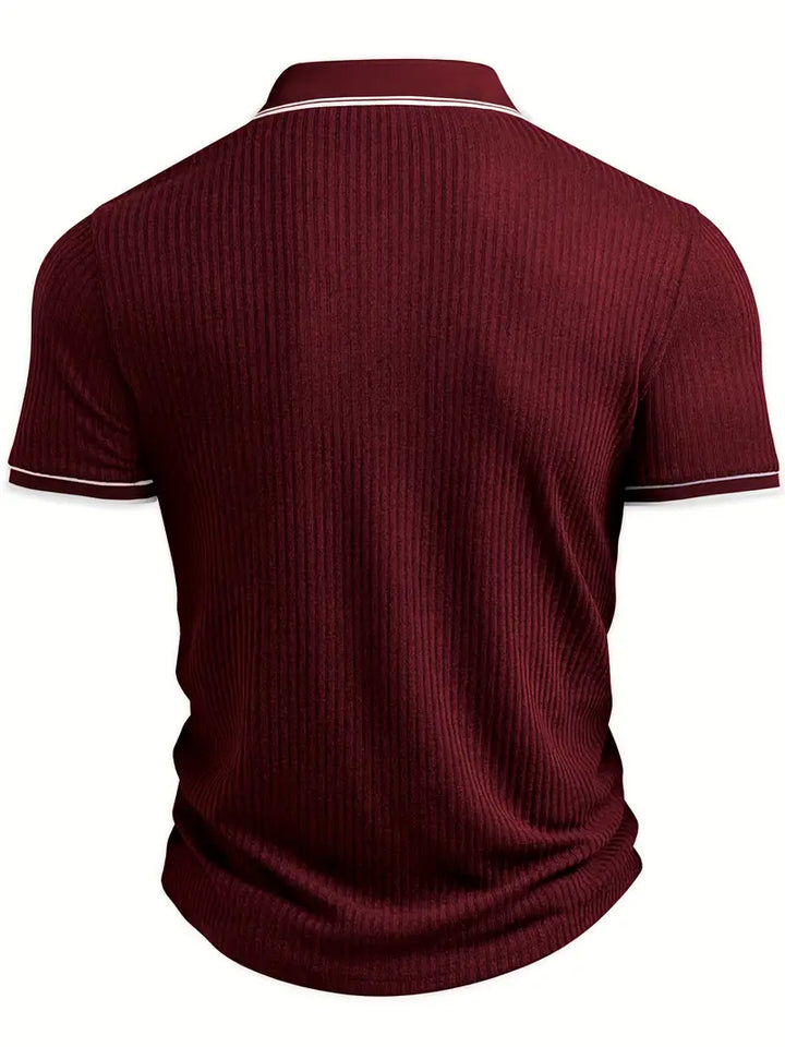 Stephen | Herren-Polohemd mit Rippstrick