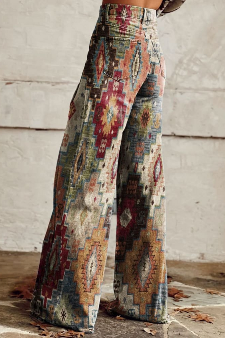 Faye | Boho-Vintage-Blumen-Hose