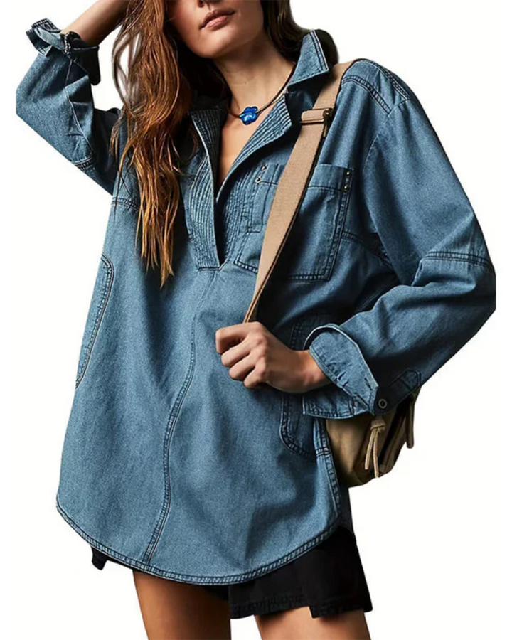 Xenevieve | Oversized Denim Pullover