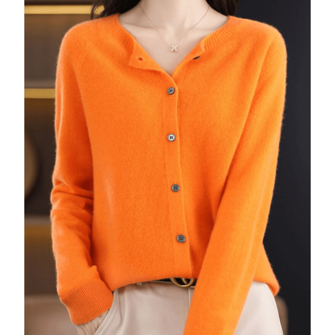 Lisana | Damen Weicher Button Down Strickjacke