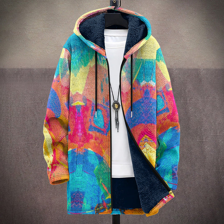 Ariel | Vibrante 3D-gedruckte elegante Kapuzenjacke